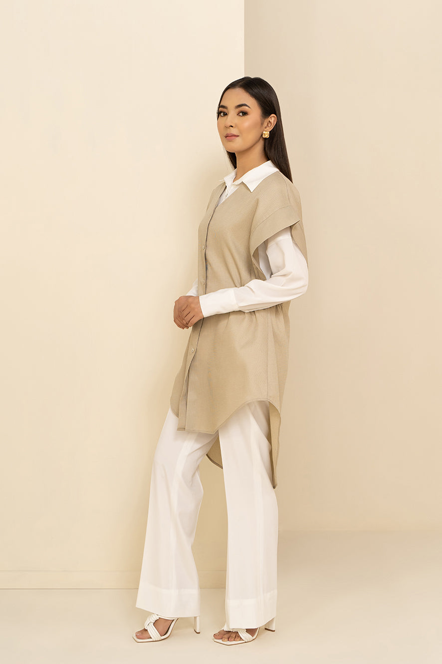 Beige Textured Top
