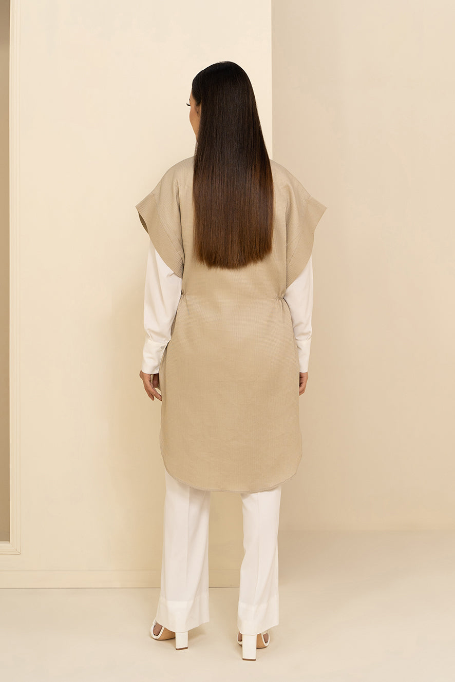 Beige Textured Top