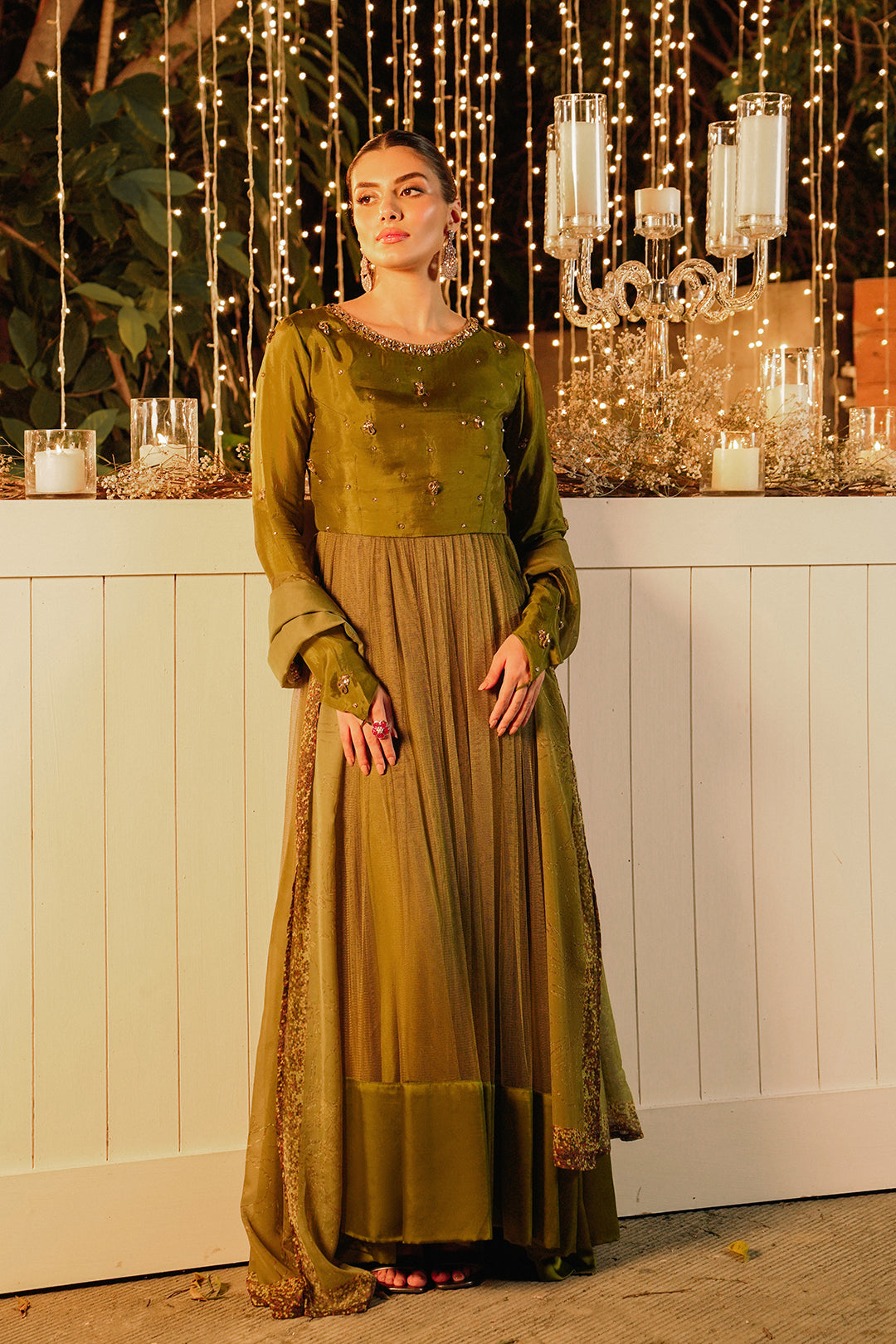 white christmas dresses ARQAI BY LULUSAR | BEAUTIFULLY MULTI DIGITAL PRINTED SILK DRESS main image 1