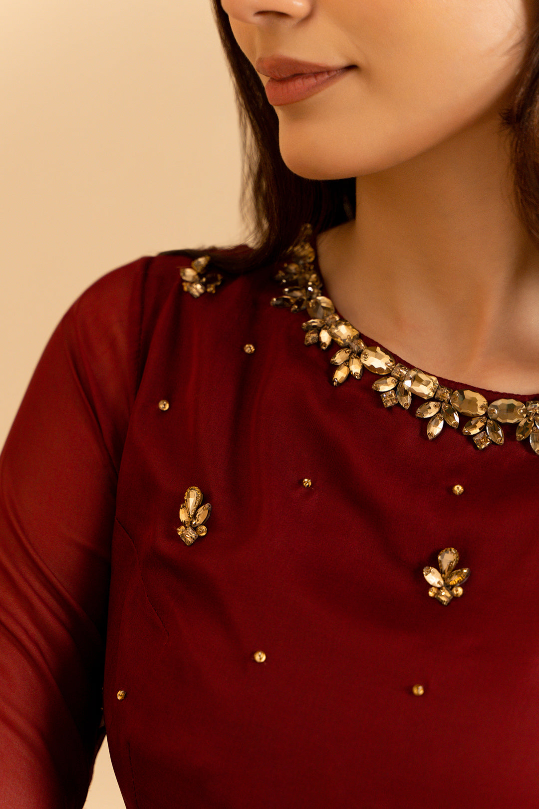 Rozil Saree & Crop Top
