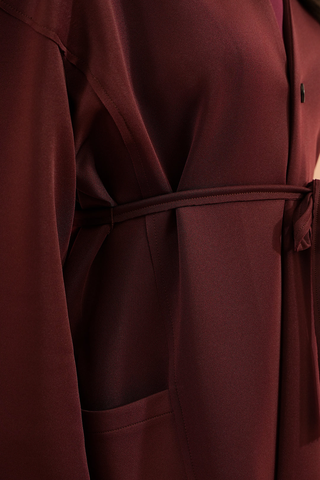Burgundy Oversized Jacket