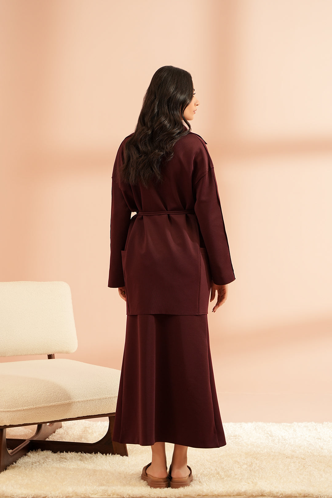 Burgundy Oversized Jacket