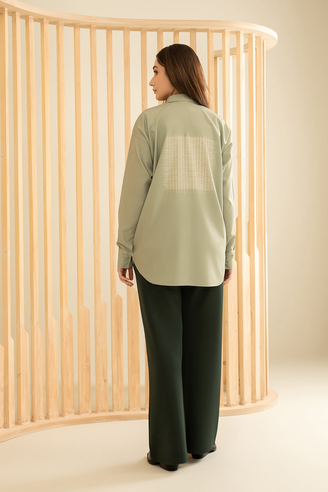 Sage Grid Top
