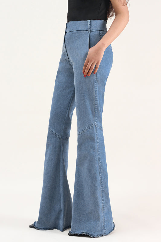 Denim Flared Pants
