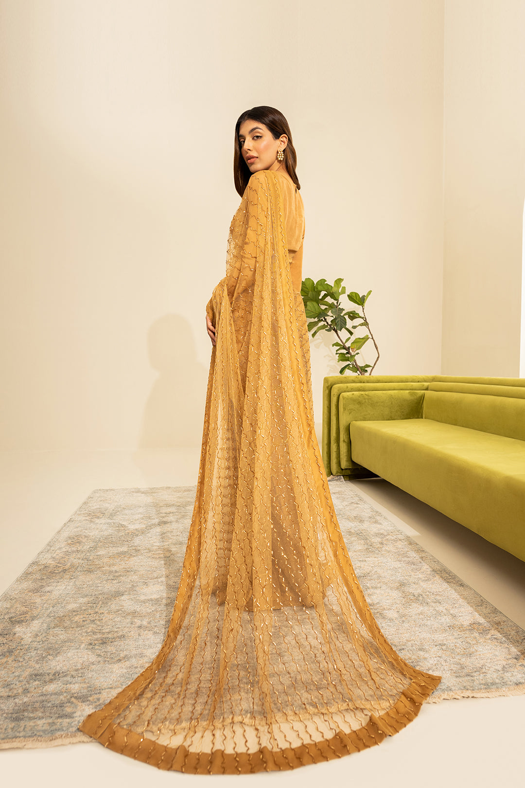 Zurik Saree & Crop Top (Sleeveless)
