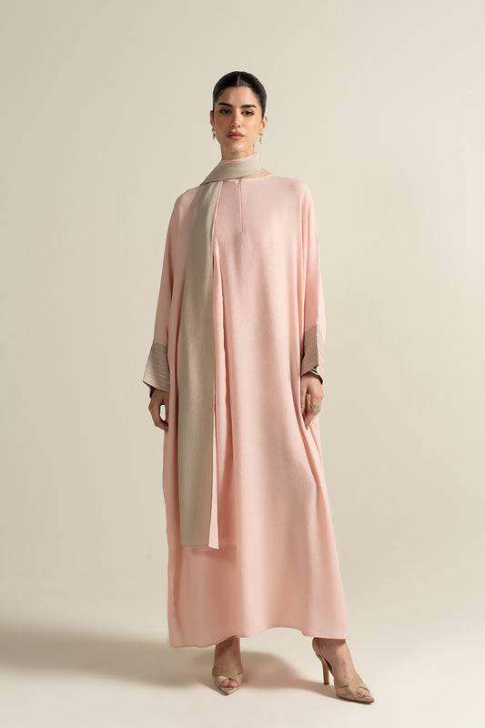 Pink Batwing Abaya