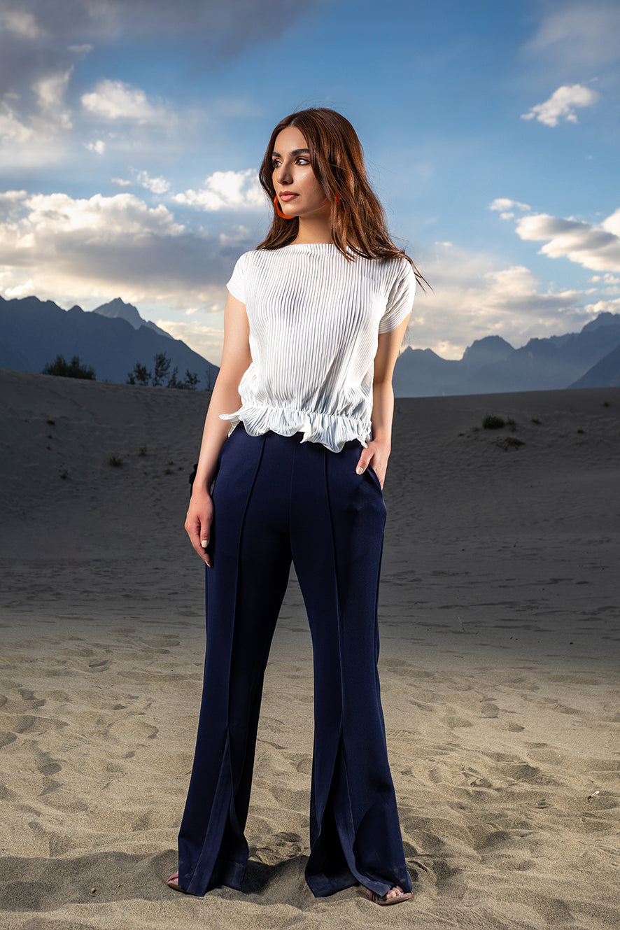 Udal Pleated Crop Top