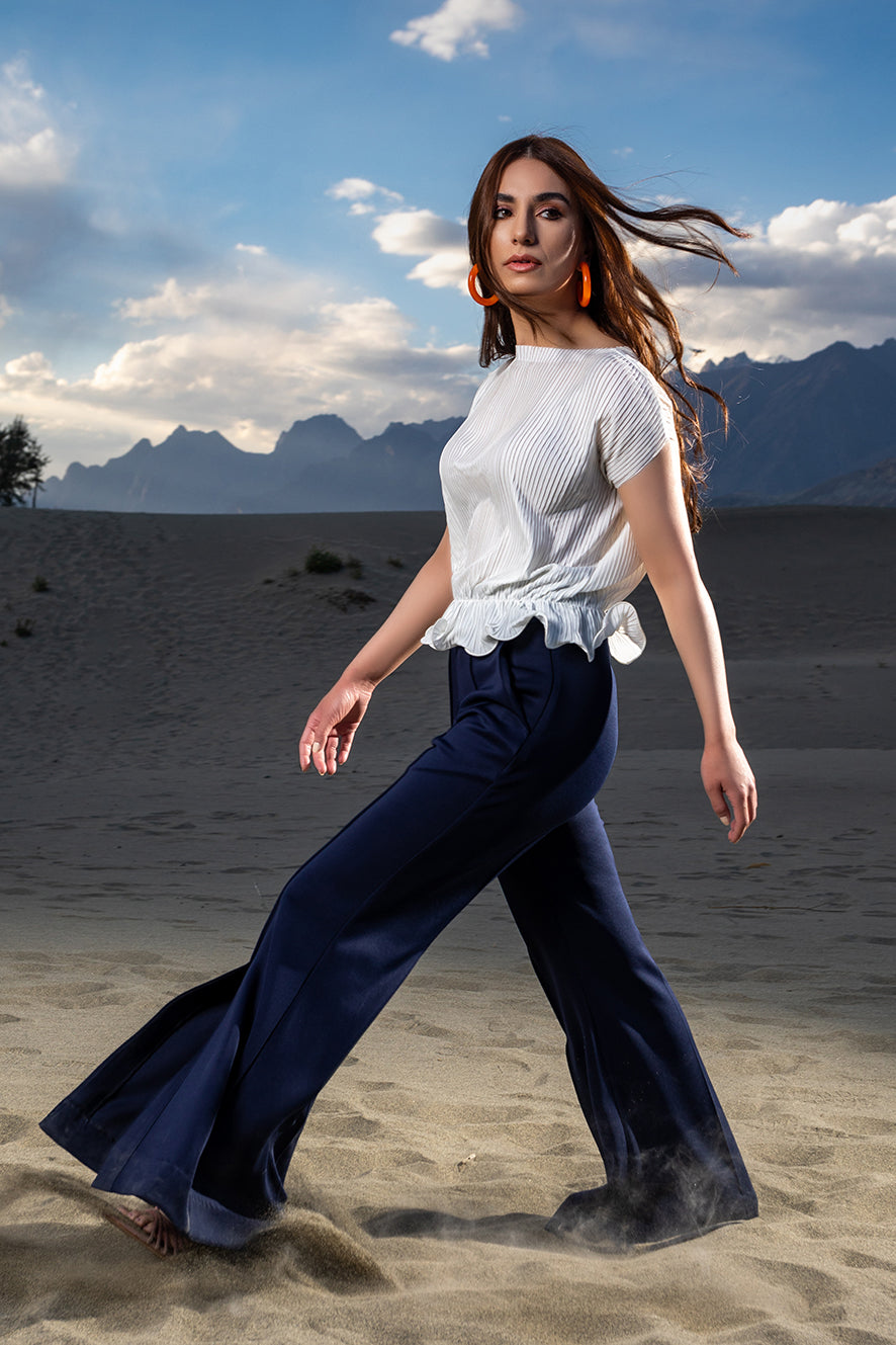 Udal Pleated Crop Top