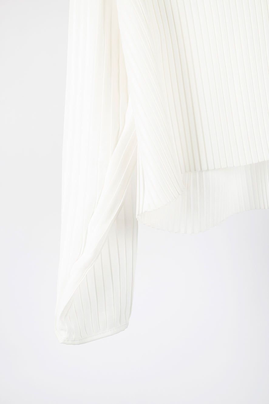 Flared Sun Pleated Top (With Sleeves)