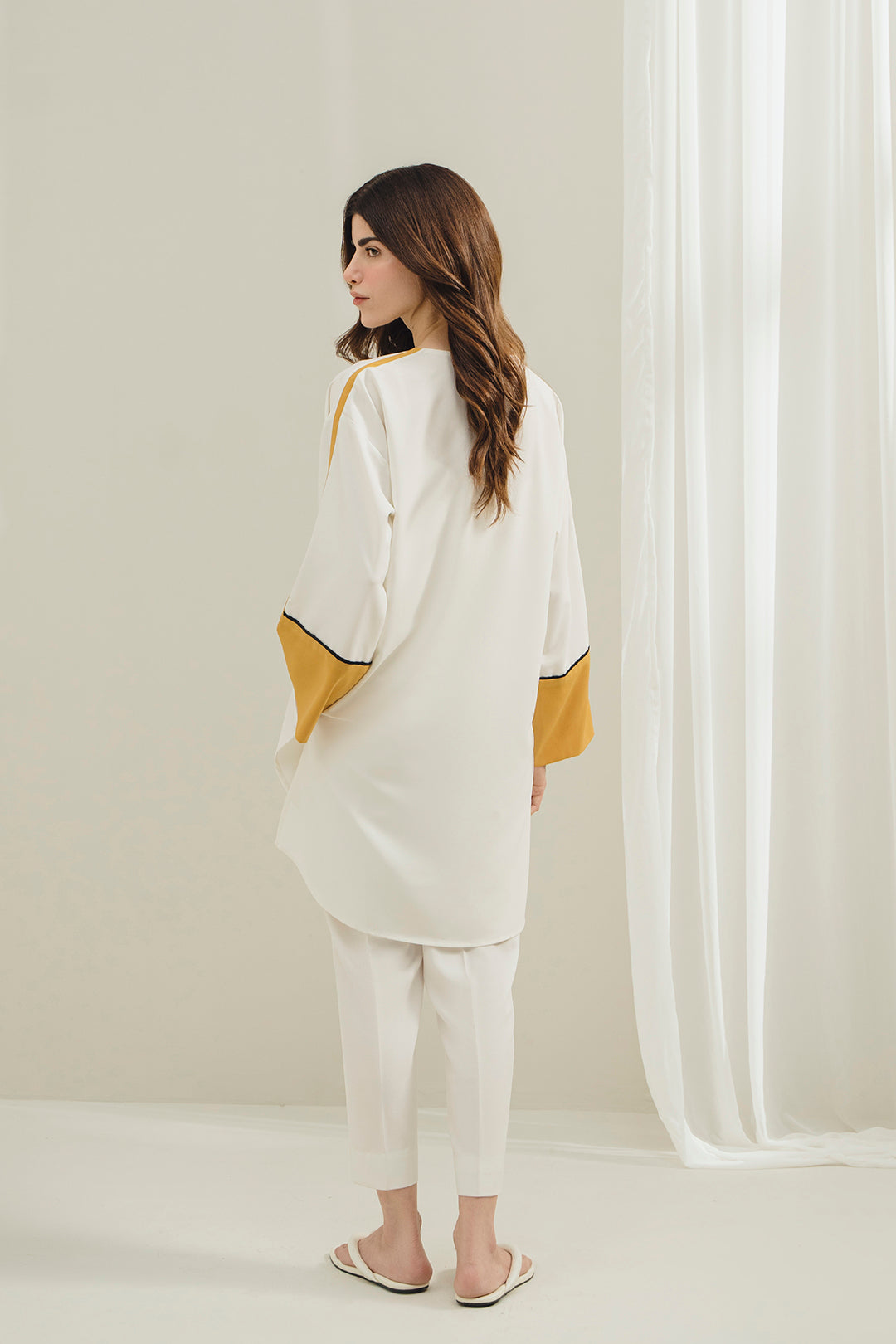 White & Mustard Tunic