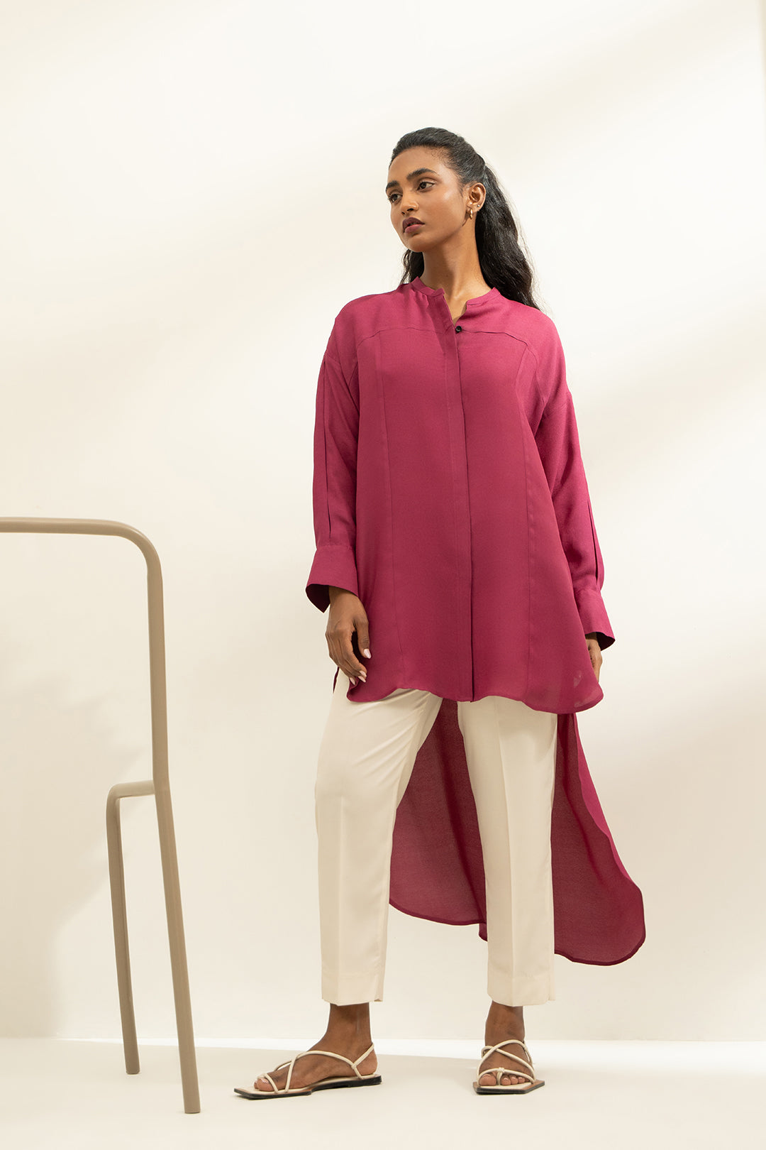 Magenta Button Down