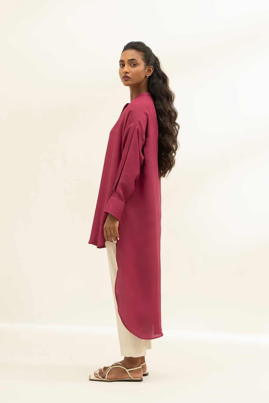 Magenta Button Down