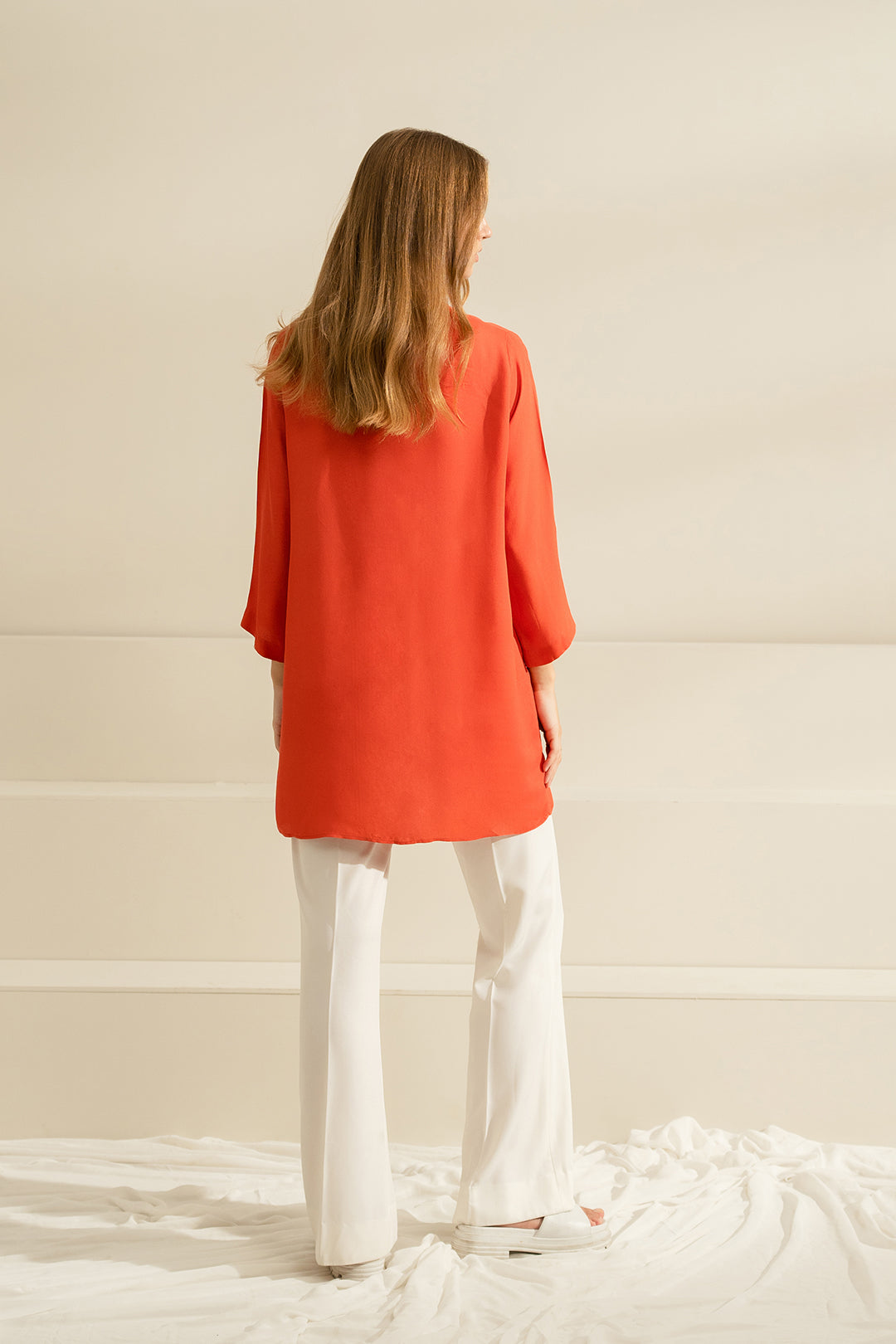 Coral Button Down