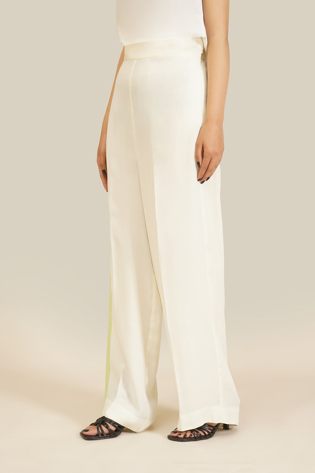 Green Color Block Pants