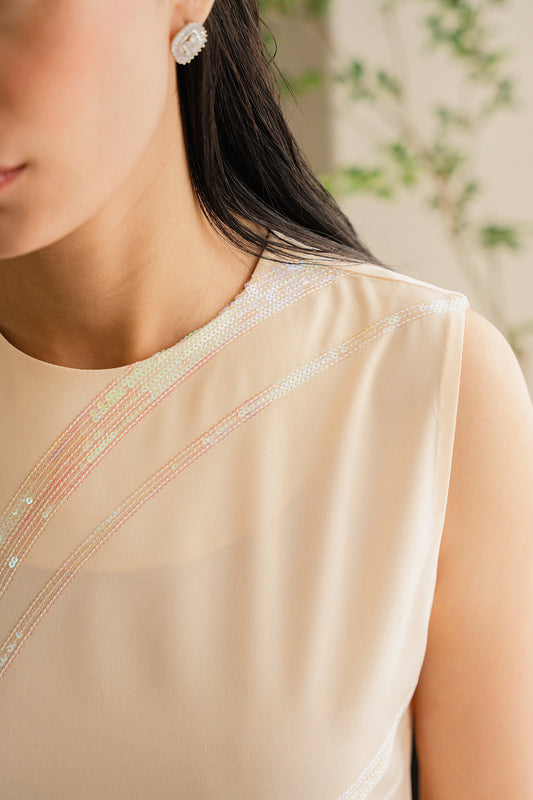 Peach Gleam Dress (Sleeveless)