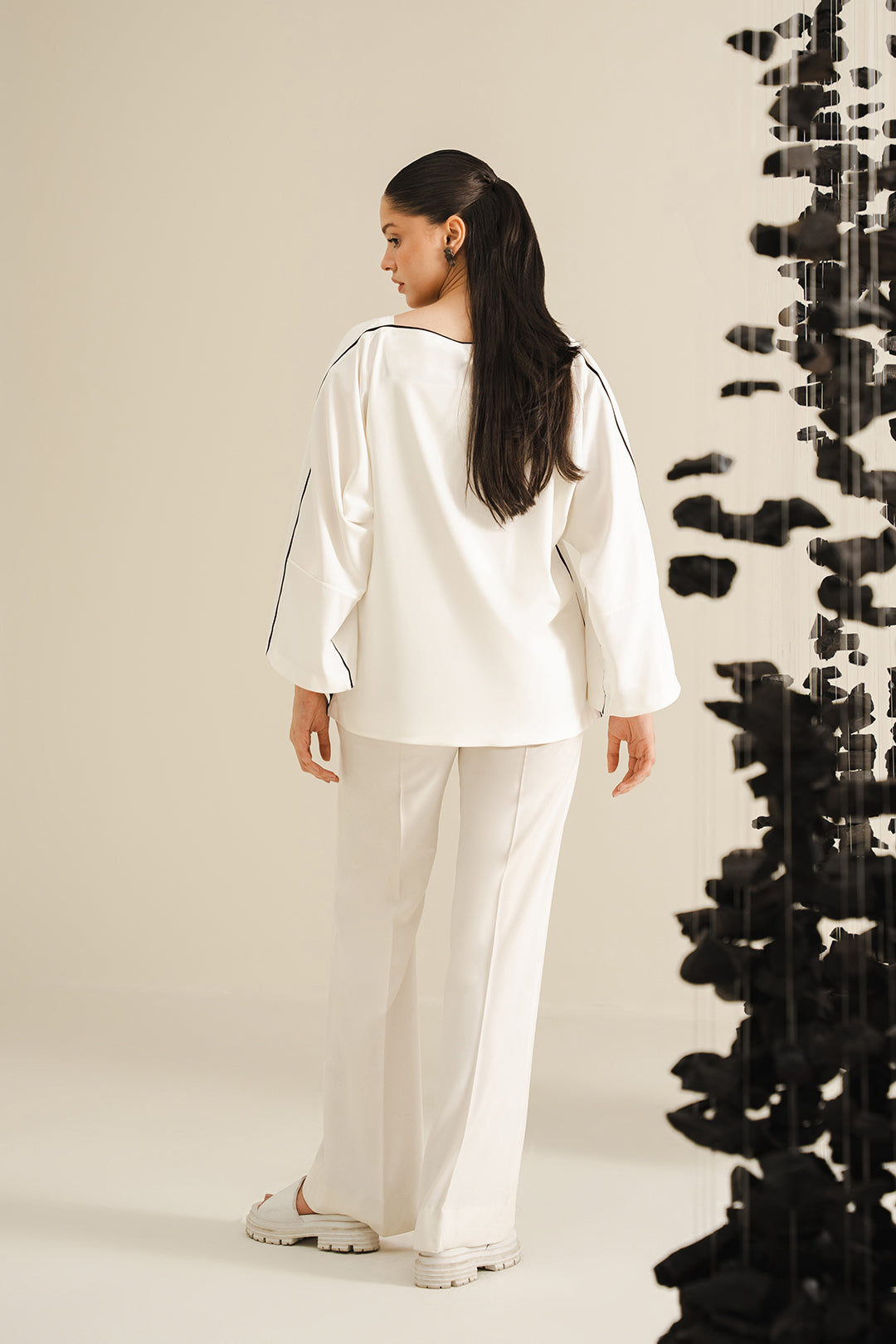 White Batwing Tunic