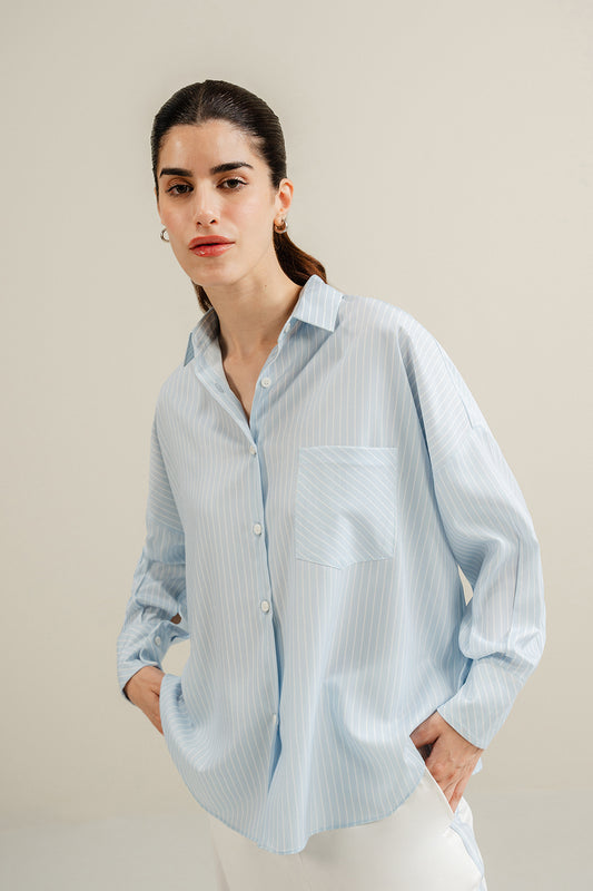 Blue Striped Button Down
