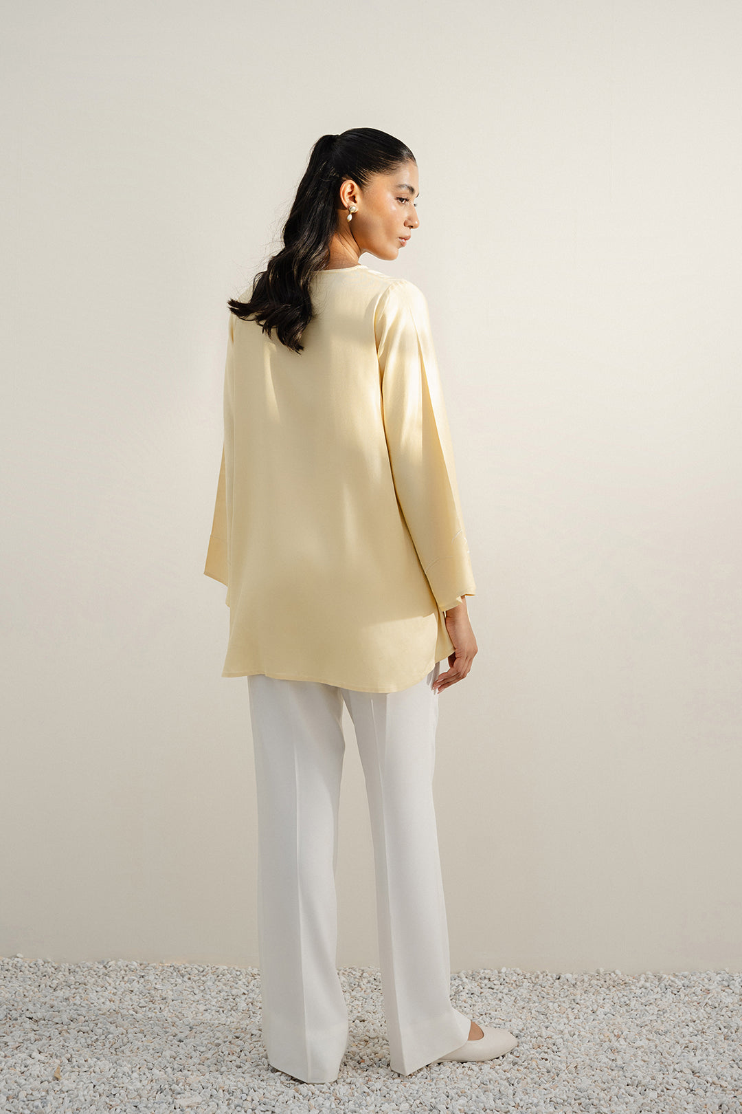 Butter Yellow Embroidered Top