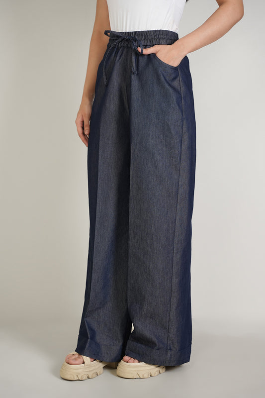 Denim Drawstring Pants
