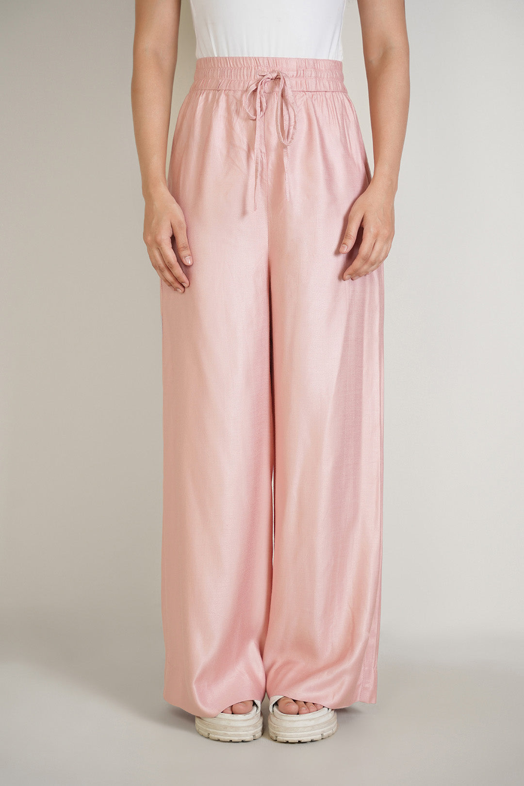 Nude pink Drawstring Pants