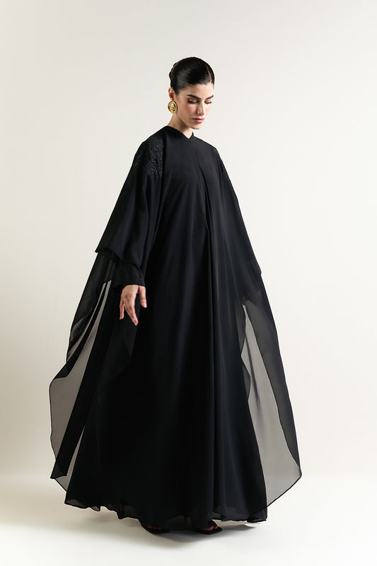 Black Embroidered Abaya