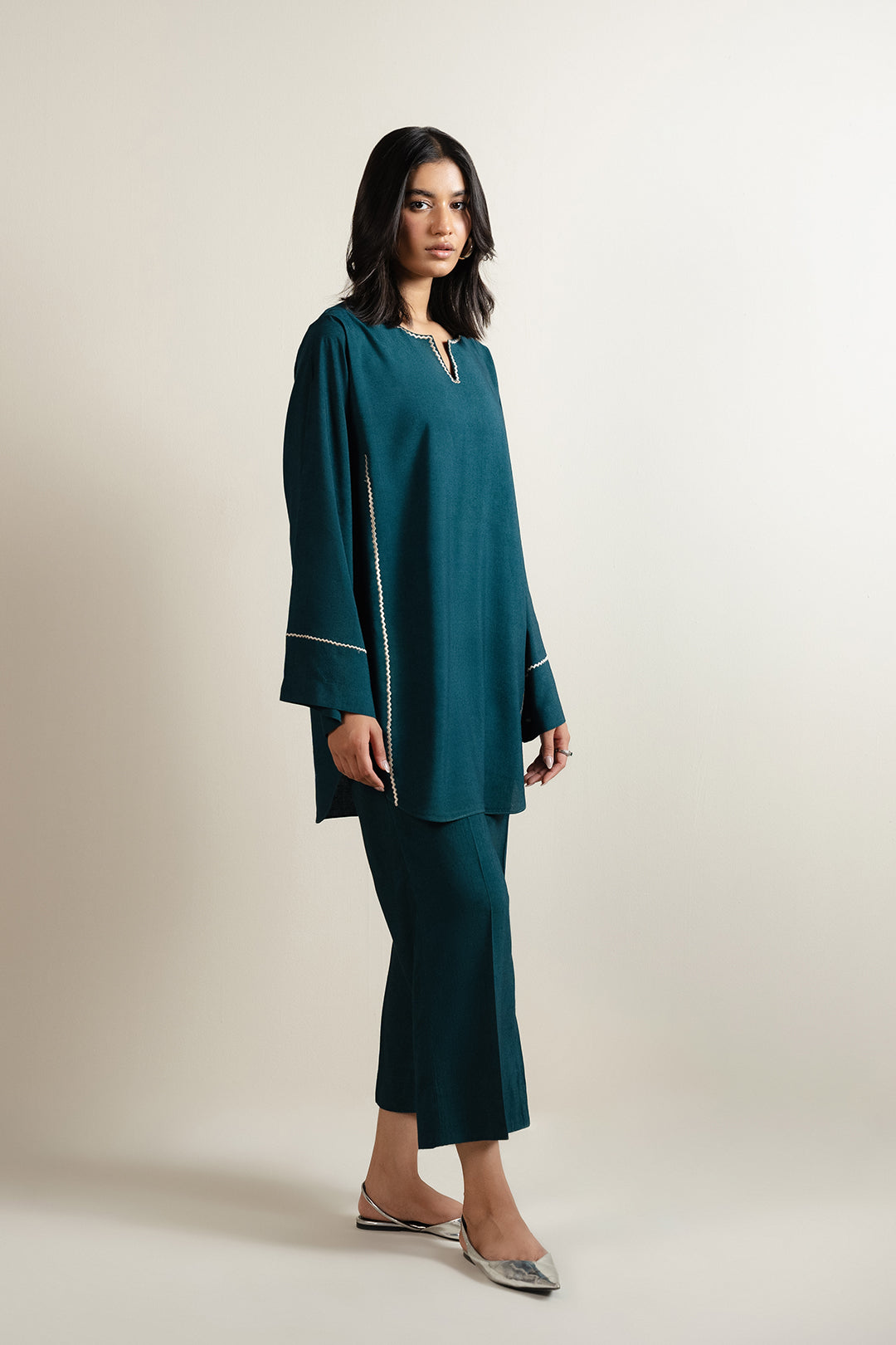 Sea Green Embroidered Tunic