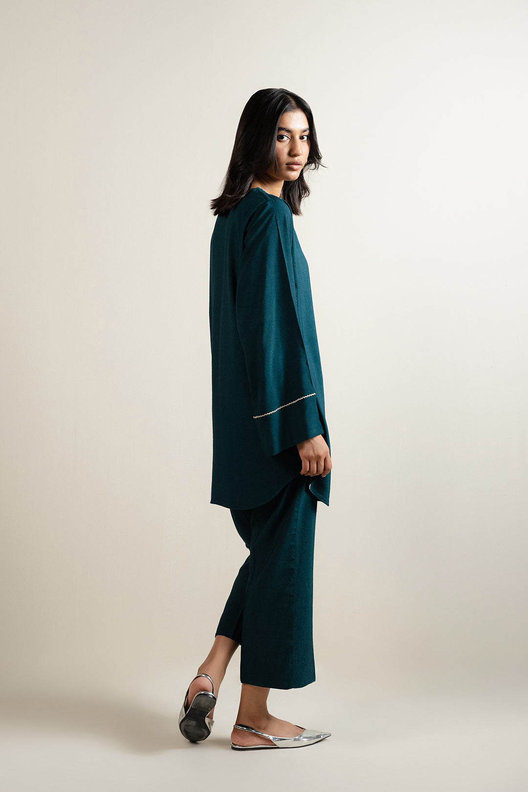 Sea Green Embroidered Tunic