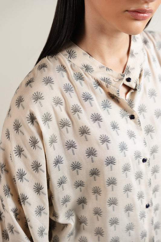 Jacquard Drop Shoulder Crop Top