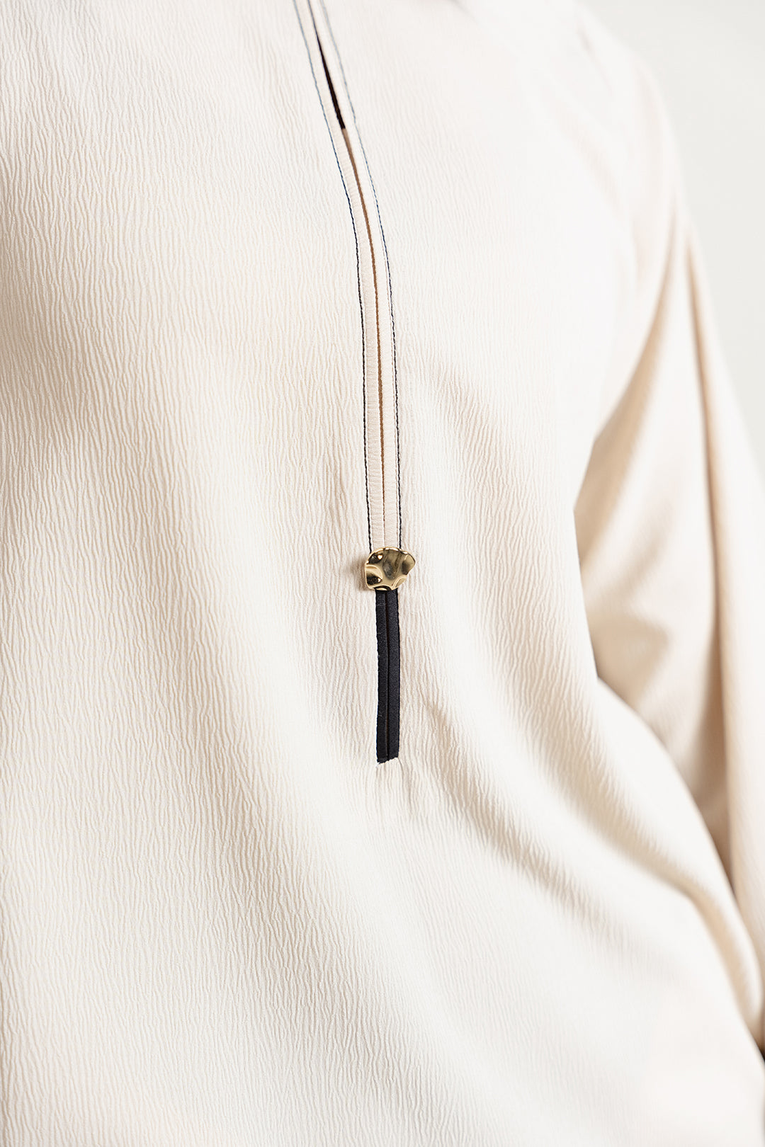 Beige Color Block Tunic