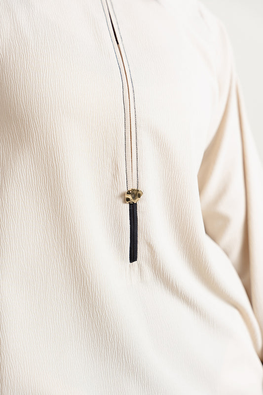 Beige Color Block Tunic