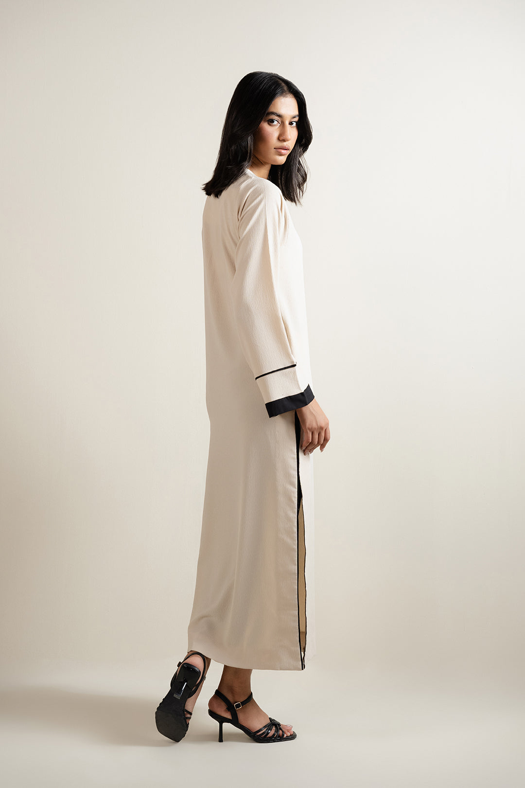 Beige Color Block Tunic