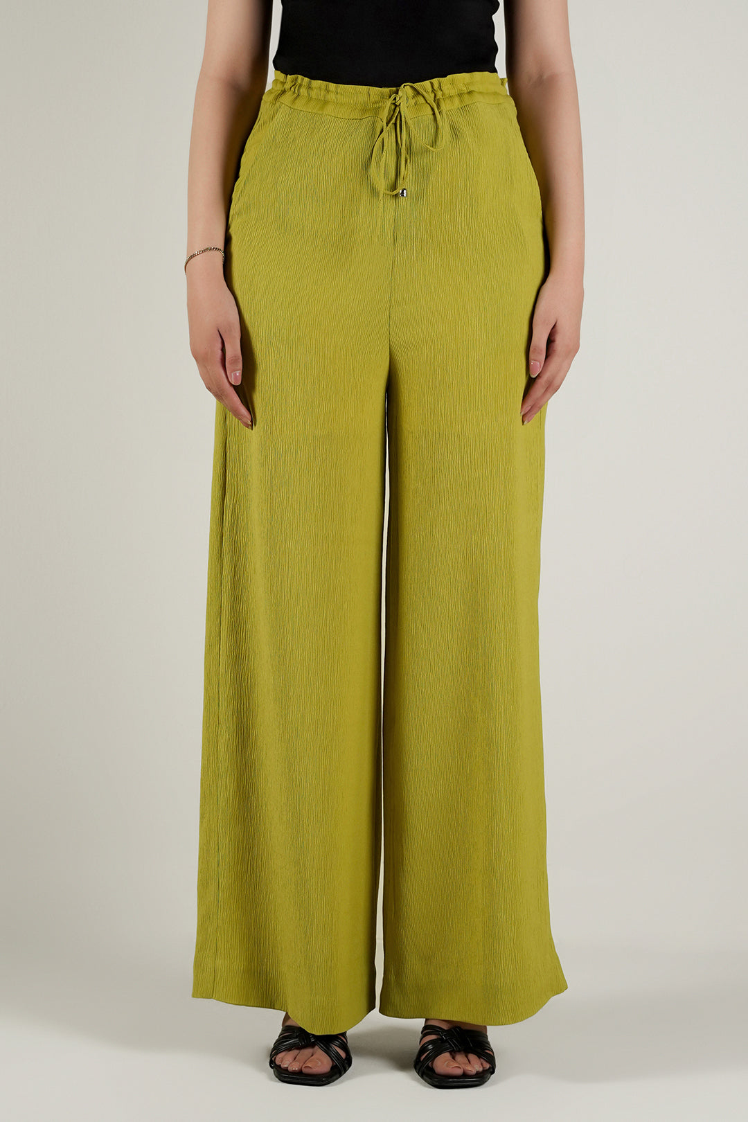 Lime Green Flared Pants