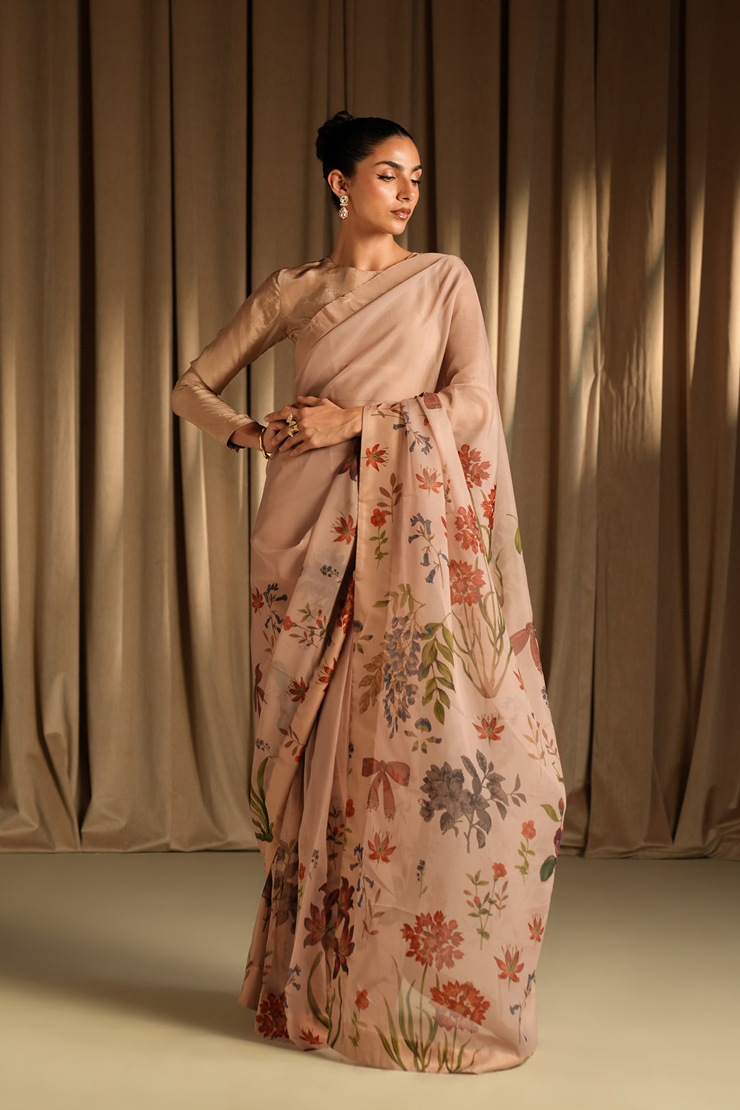 Dehrim Crop Top & Saree (2Pc)