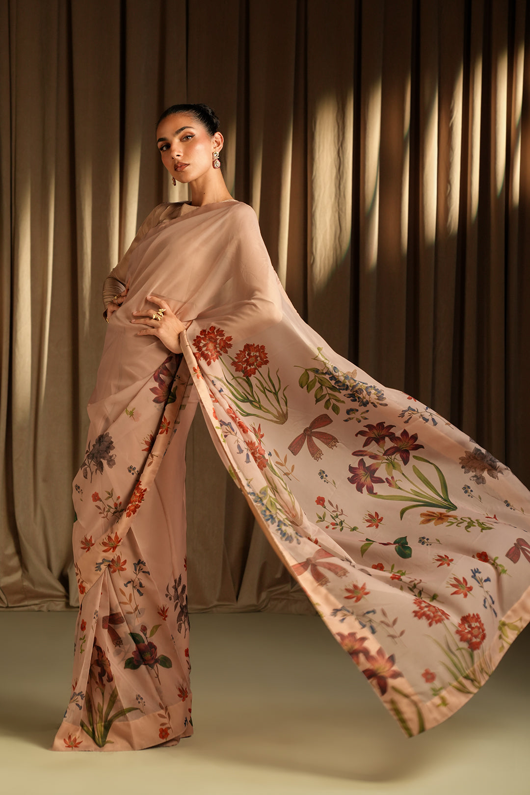 Dehrim Crop Top & Saree (2Pc)