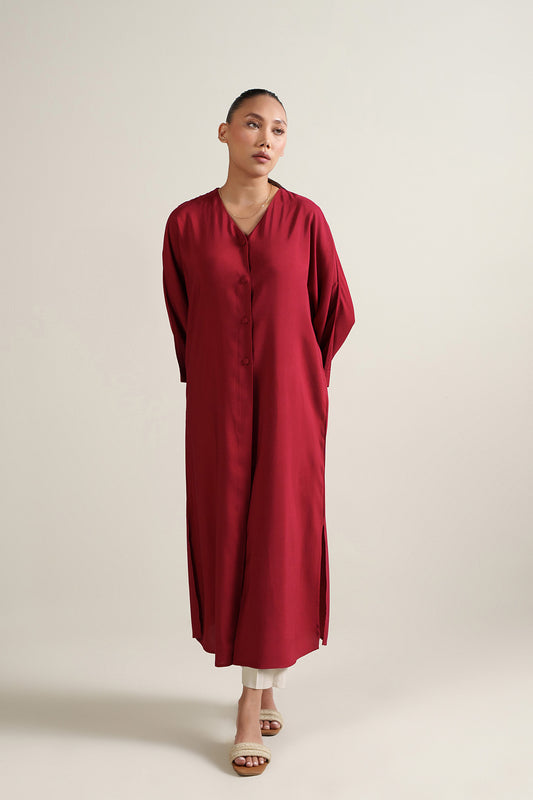 Batwing Button Down Long