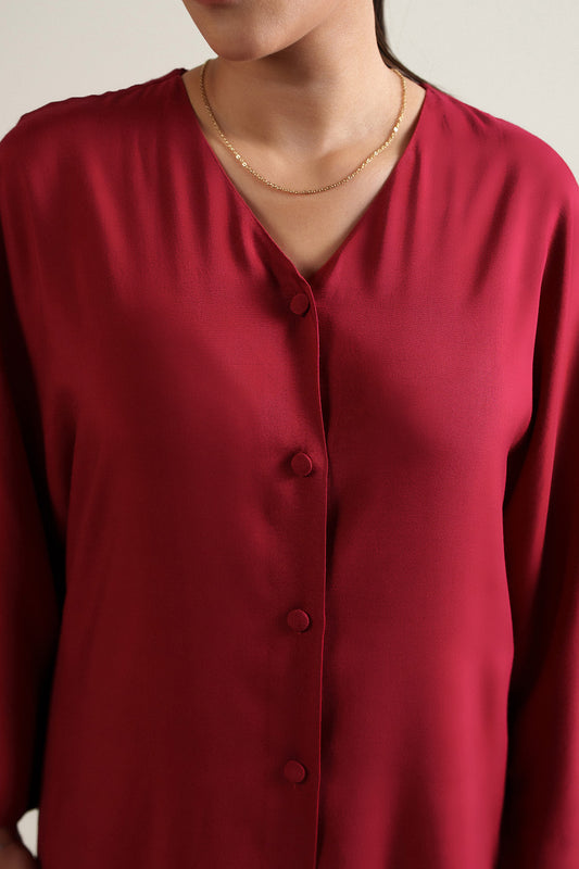 Batwing Button Down Long