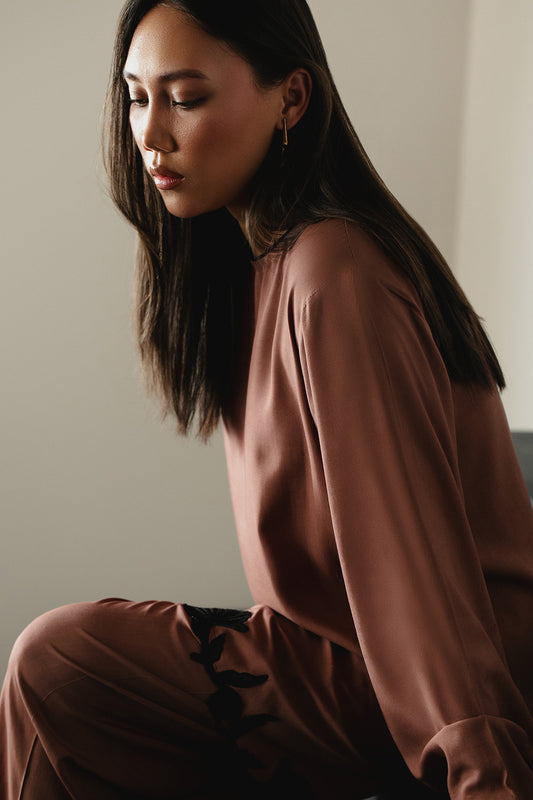 Mocha Petal Top