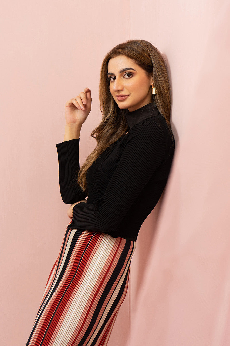 Pleated Cross Top
