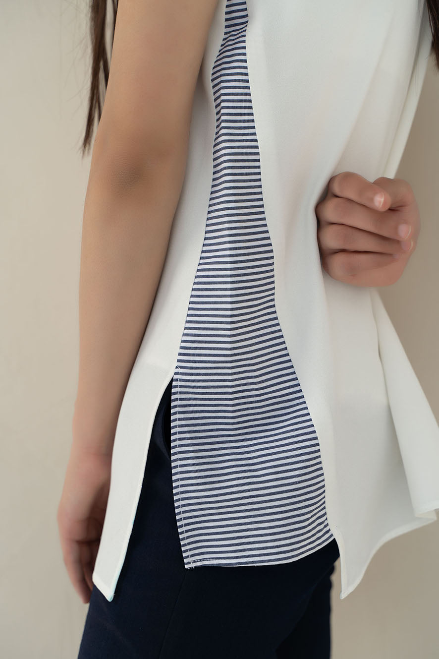 Striped Gusset Top