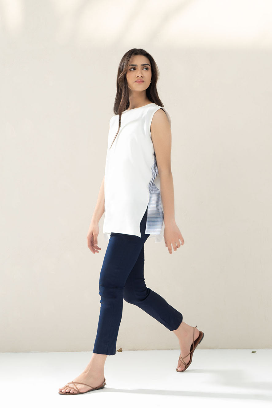 Striped Gusset Top