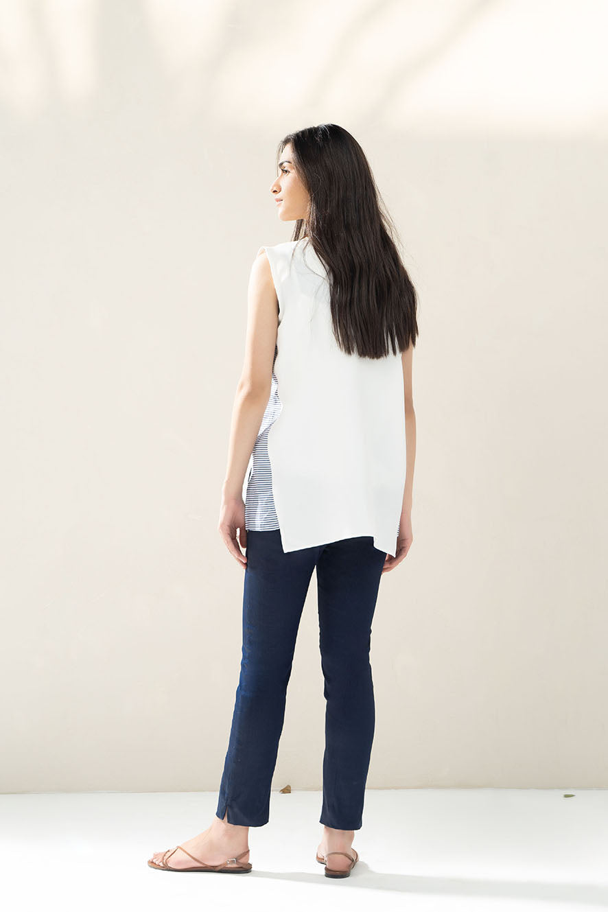 Striped Gusset Top