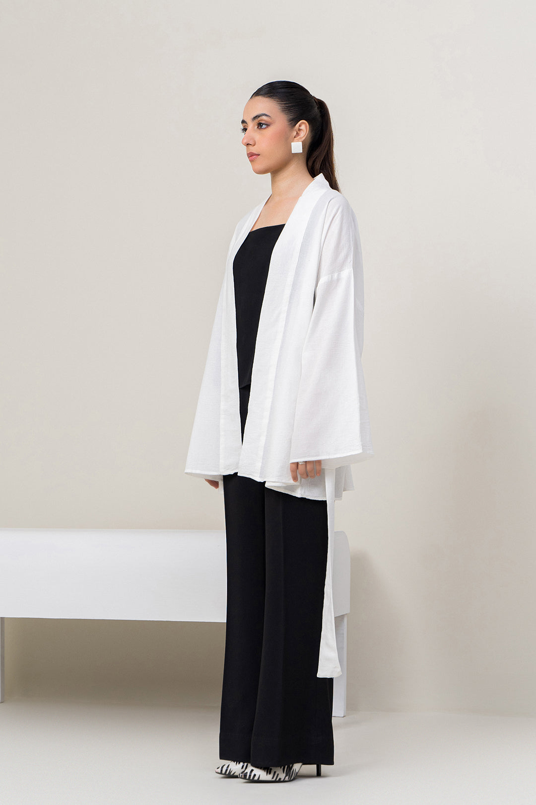Wrinkled Cotton Shrug