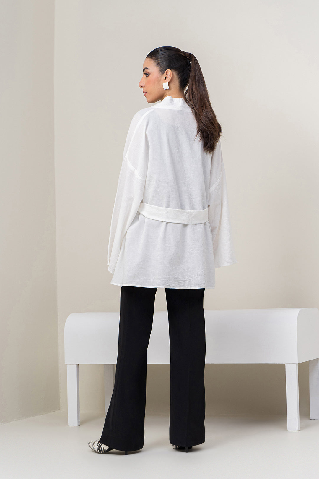 Wrinkled Cotton Shrug