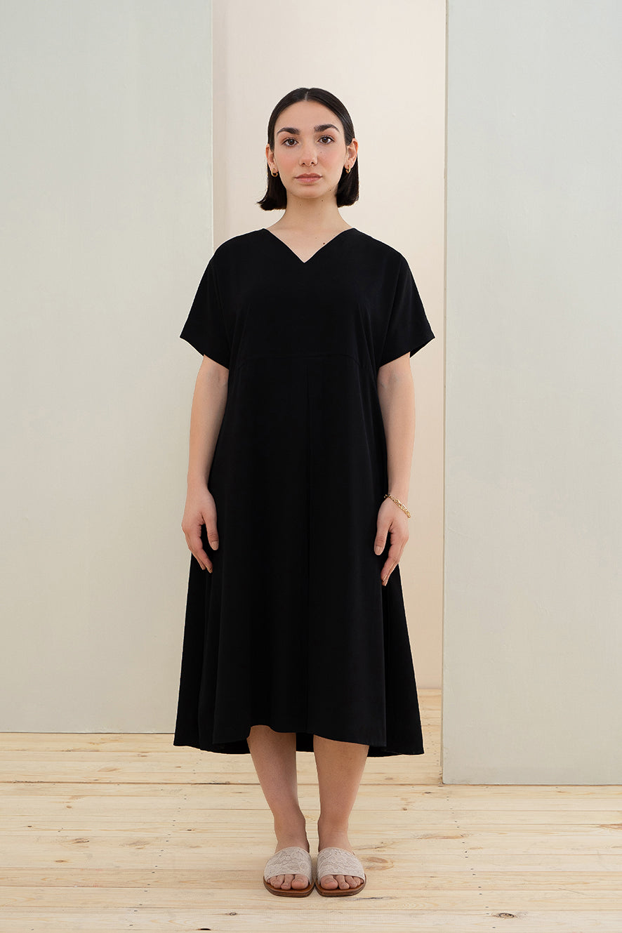 Midi Dress with Box Pleat