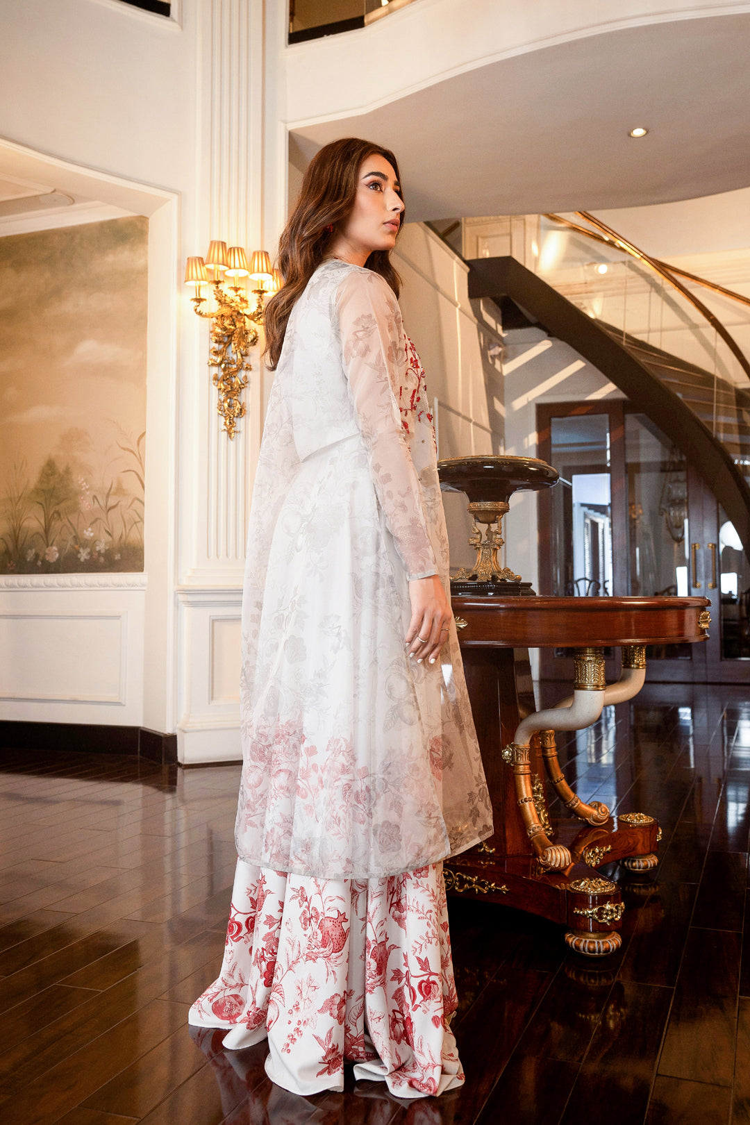 Sarib Shrug, Crop Top & Skirt