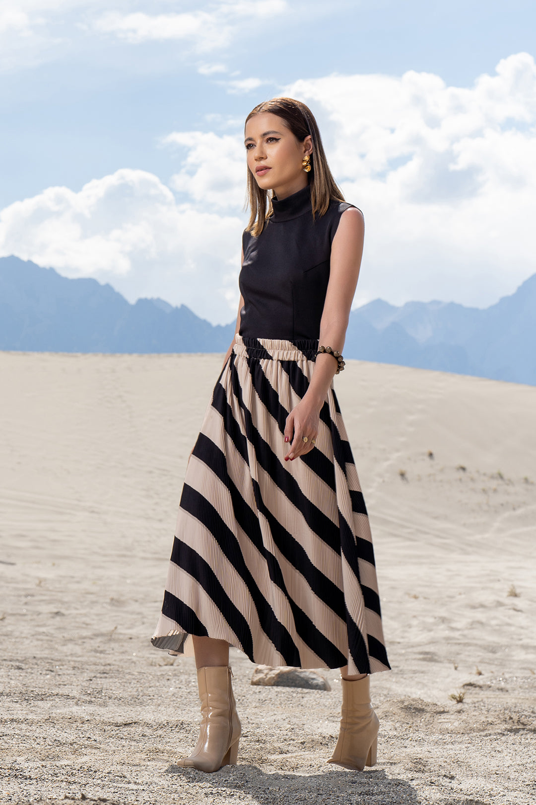 Batil Pleated Skirt