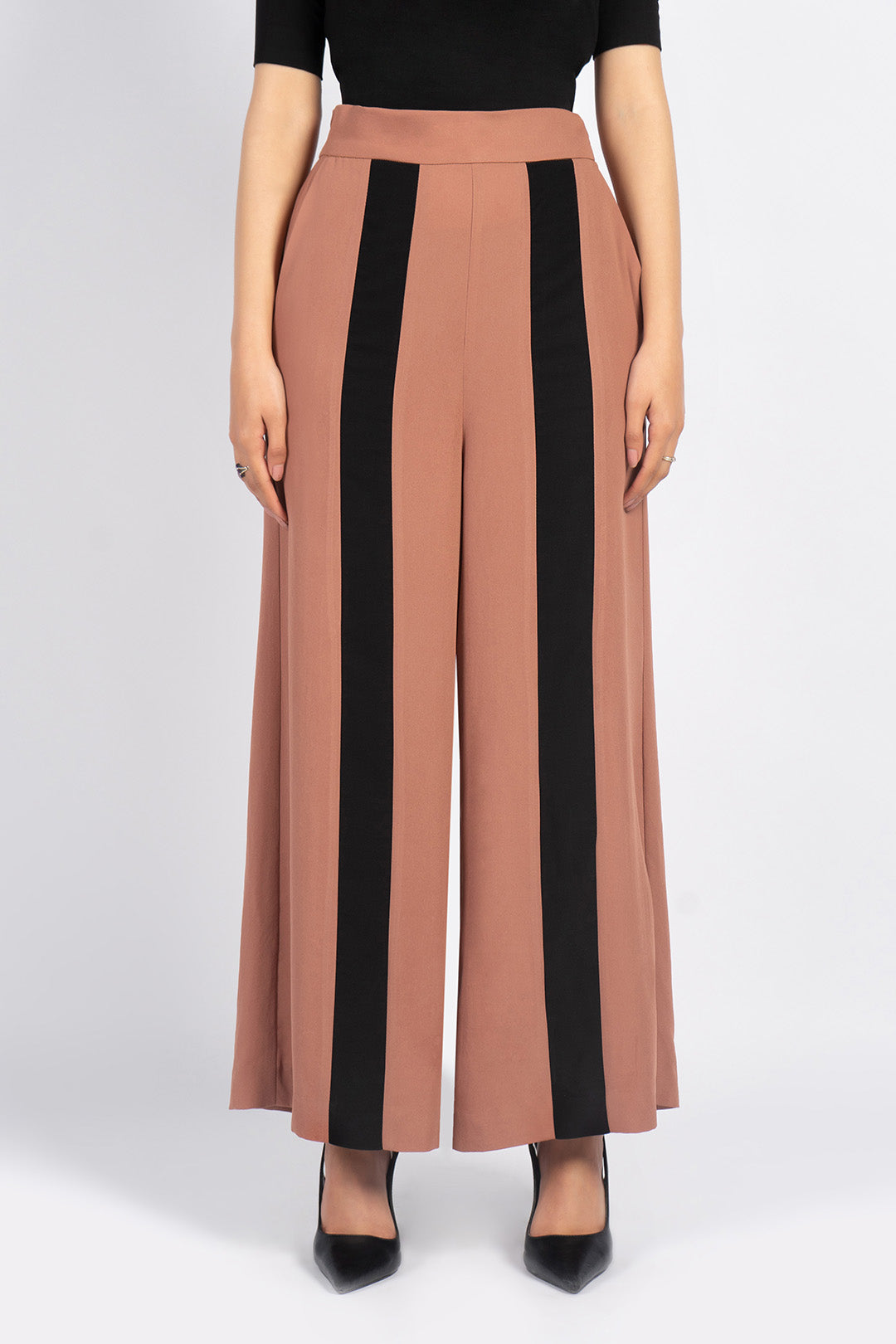 Camel Color Block Pants