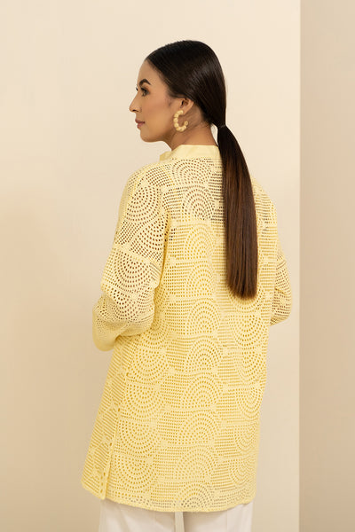 Yellow Schiffli Top