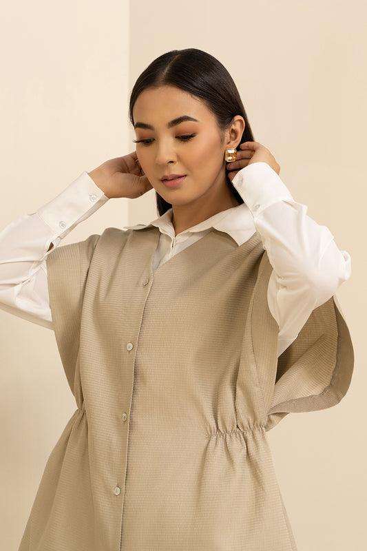 Beige Textured Top