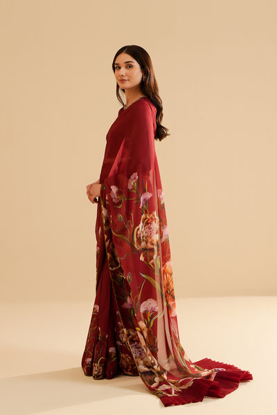 Rozil Saree & Crop Top